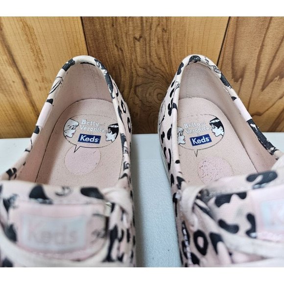 Betty and Veronica Keds Pink and Black Leopard Print Limited Edition Sneakers - Picture 7 of 10